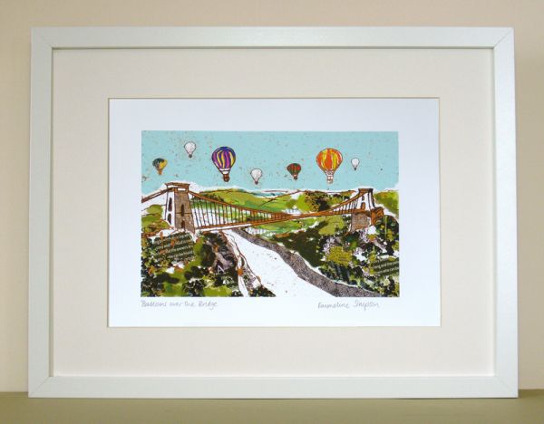 Balloons over the Bridge Personalised Bristol Print