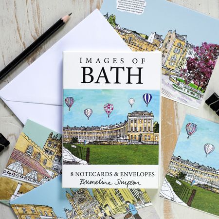 Images of Bath Set of 8 Notecards