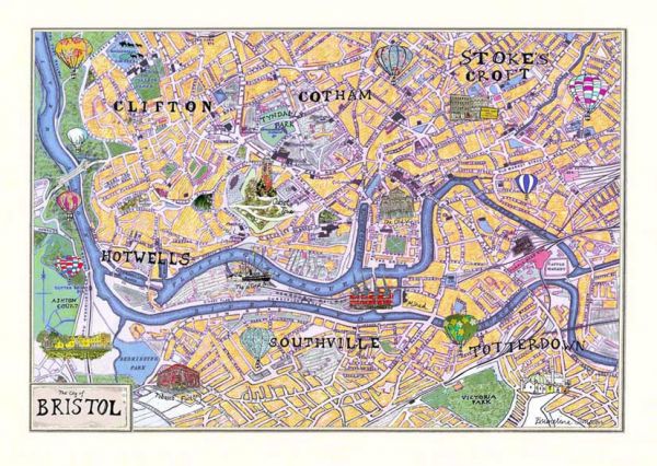 Bristol Map A3 Print