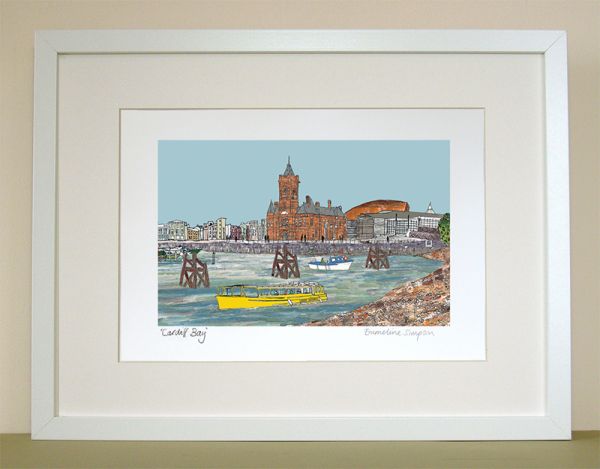 Cardiff Bay A4 signed print