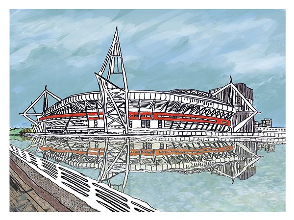 Cardiff Principality Stadium Greetings Card