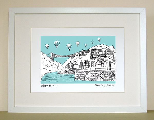 Clifton Balloons Bristol Aqua Print