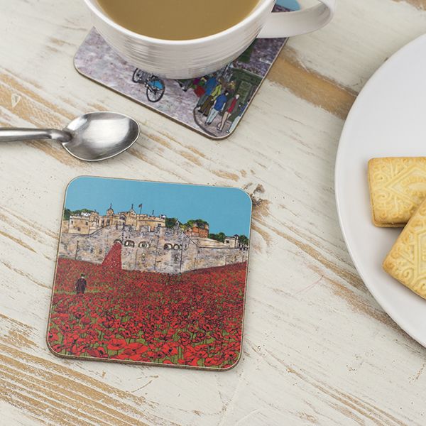 Tower of London Poppies Coaster
