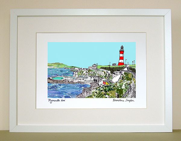 Plymouth Hoe A4 Signed Print
