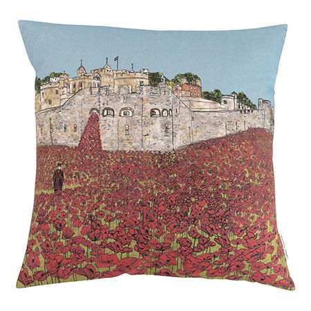 Tower of London Poppies Cushion Cover